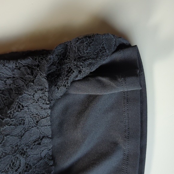 Sequin hearts black lace dress size small 3/4 sleeve - Picture 6 of 9